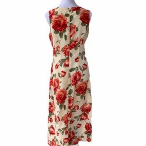 Vintage Tickets Floral Sleeveles Dress Size: M - Picture 2 of 3